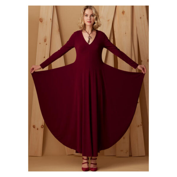 Vogue Schnittmuster V9268 - Kleid - weit ausgestelltes Rockteil – Bild 3