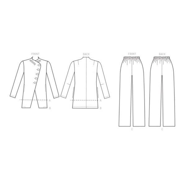 Vogue Schnittmuster V9274 - Hosenanzug Damen - Hose - Blazer – Bild 4