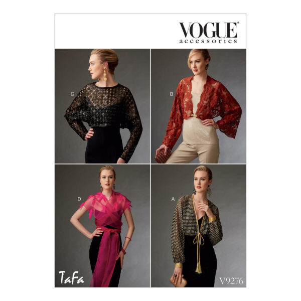 Vogue Schnittmuster V9276 - Bolerojäckchen - verschiedene Ausführungen