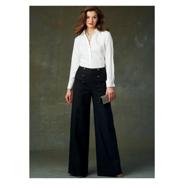Vogue Schnittmuster V9282 - Hose - weites Bein - ohne Bund – Bild 2