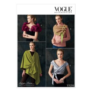 Vogue Schnittmuster V9291 - Wickelbluse - Umhang - Tuch