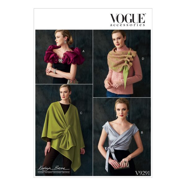 Vogue Schnittmuster V9291 - Wickelbluse - Umhang - Tuch