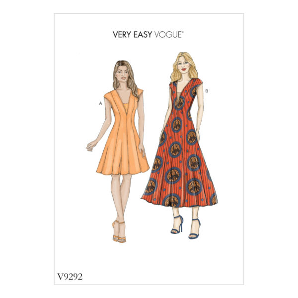 Vogue Schnittmuster V9292 - Kleid mit Glockenrock - Sommerkleid