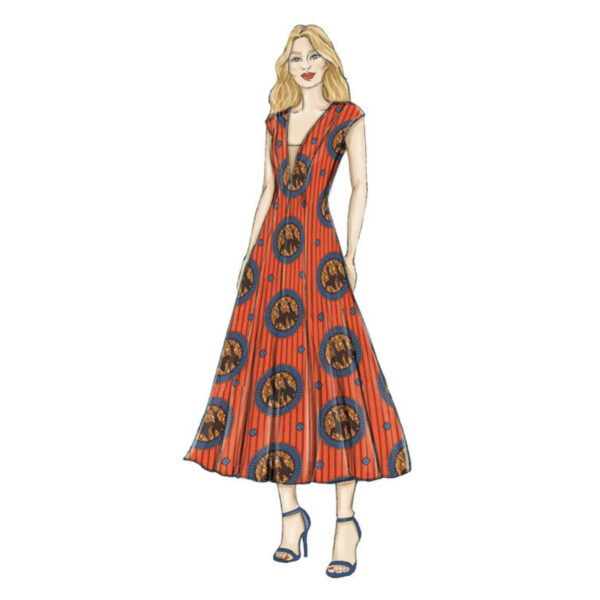 Vogue Schnittmuster V9292 - Kleid mit Glockenrock - Sommerkleid – Bild 3