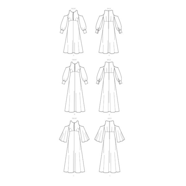 Vogue Schnittmuster V9296 - Kleid - langes Kleid - A Linie – Bild 8