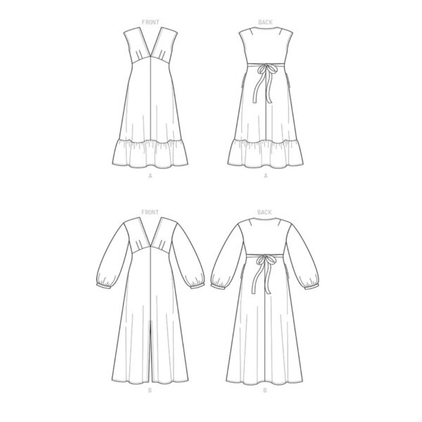 Vogue Schnittmuster V9311 - Kleid - V-Ausschnitt - Volant am Saum – Bild 9