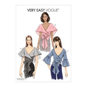 Vogue Schnittmuster V9315 - Bluse - bezaubernde Wickelbluse - Sommer