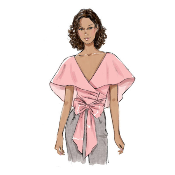 Vogue Schnittmuster V9315 - Bluse - bezaubernde Wickelbluse - Sommer – Bild 3