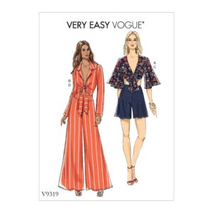 Vogue Schnittmuster V9319 - Kombination - Bluse - leichte Jacke - Hose
