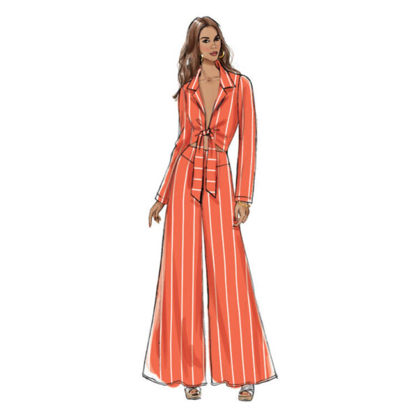 Vogue Schnittmuster V9319 - Kombination - Bluse - leichte Jacke - Hose – Bild 3
