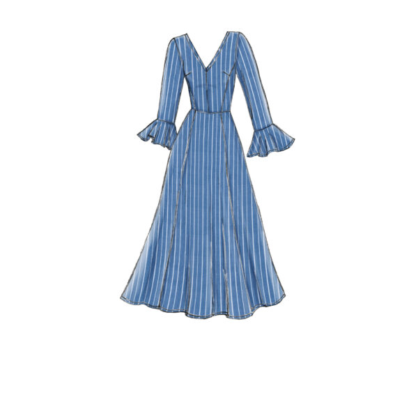 Vogue Schnittmuster V9328 - Kleid - Glockenrock - V-Ausschnitt – Bild 4