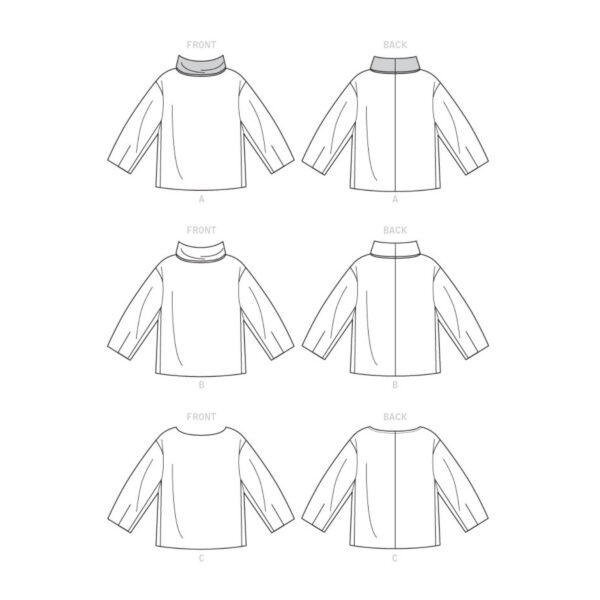 Vogue Schnittmuster V9330 - Shirt - Pullover - Rollkragen – Bild 9