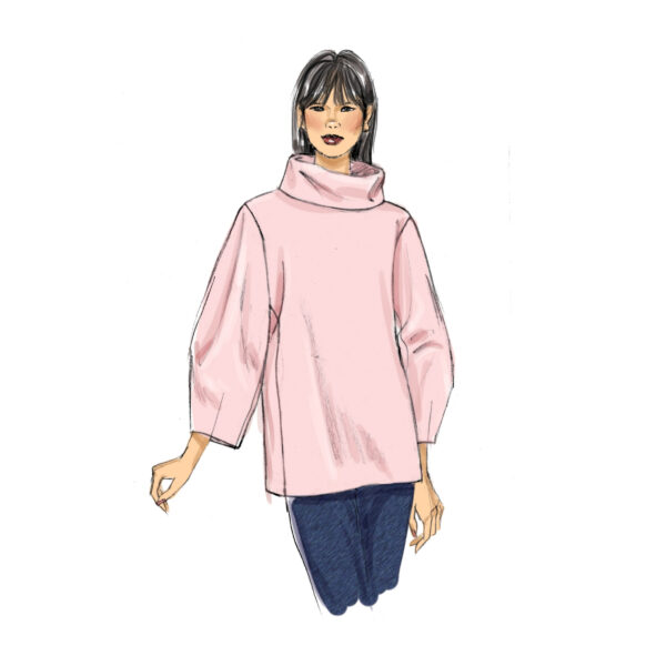 Vogue Schnittmuster V9330 - Shirt - Pullover - Rollkragen – Bild 3
