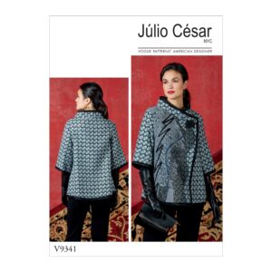 Vogue Schnittmuster V9341 - Jacke - diagonaler Verschluss