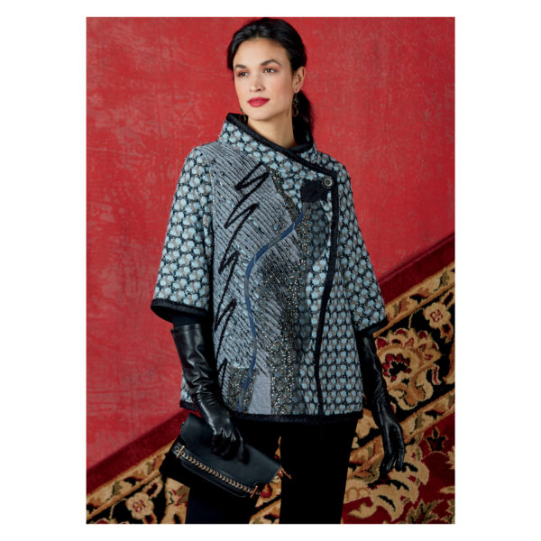 Vogue Schnittmuster V9341 - Jacke - diagonaler Verschluss – Bild 3