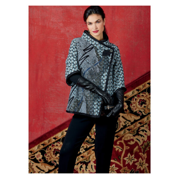 Vogue Schnittmuster V9341 - Jacke - diagonaler Verschluss – Bild 4