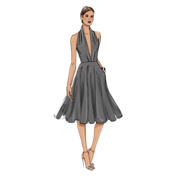 Vogue Schnittmuster V9343 - Kleid - bezauberndes Sommerkleid - ärmellos – Bild 2