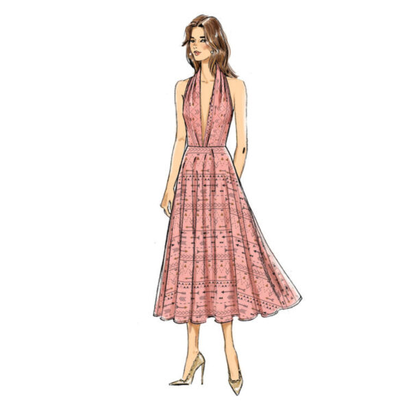 Vogue Schnittmuster V9343 - Kleid - bezauberndes Sommerkleid - ärmellos – Bild 3