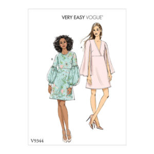 Vogue Schnittmuster V9344 - Kleid - kurzes Kleid mit angesetzter Taille