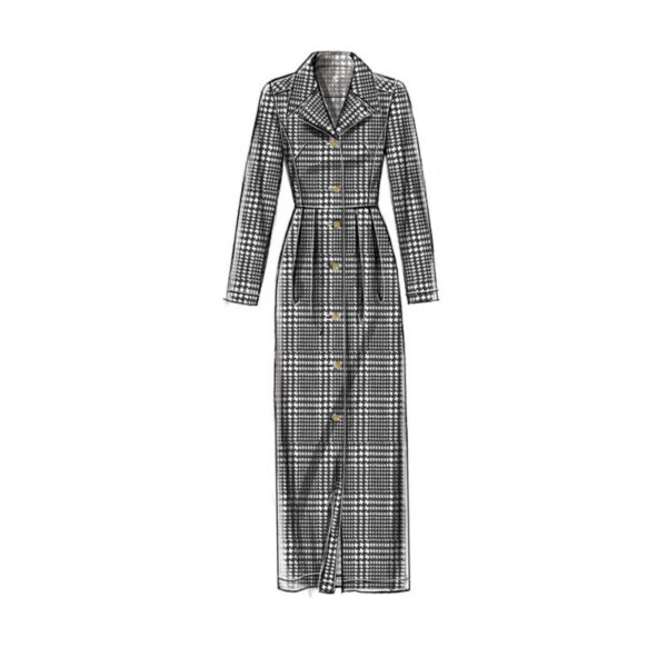 Vogue Schnittmuster V9345 - Kleid - Mantelkleid - durchgehende Knopfleiste – Bild 6