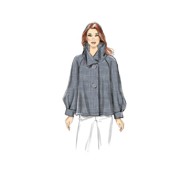 Vogue Schnittmuster V9347 - Jacke - Schwinger - großer Kragen – Bild 2