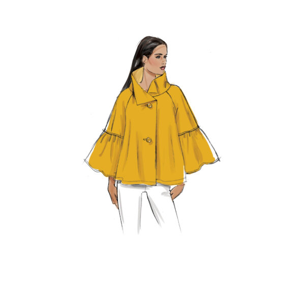 Vogue Schnittmuster V9347 - Jacke - Schwinger - großer Kragen – Bild 3