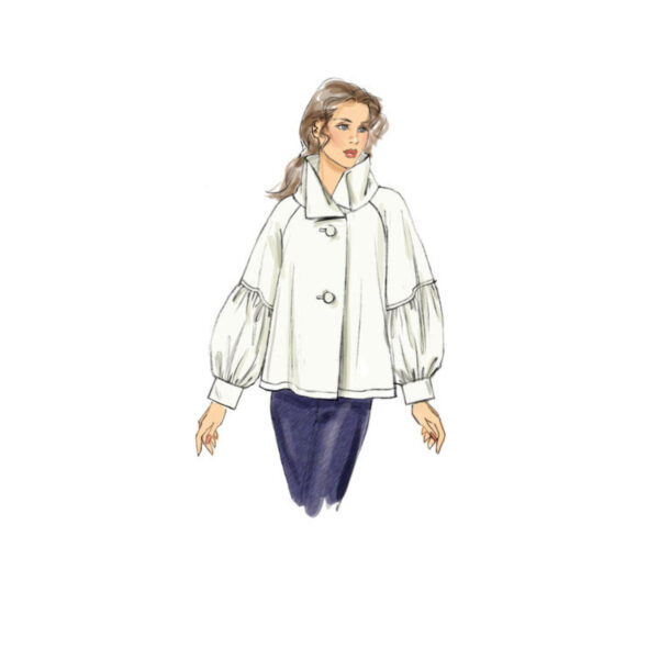 Vogue Schnittmuster V9347 - Jacke - Schwinger - großer Kragen – Bild 4