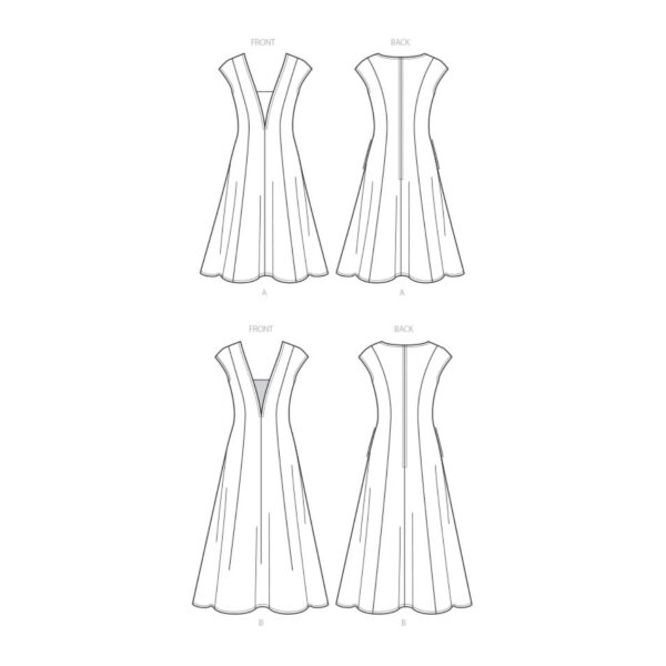 Vogue Schnittmuster V9292 - Kleid mit Glockenrock - Sommerkleid – Bild 8