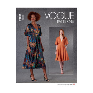 Vogue Schnittmuster V1801 - Kleid - Sommerkleid - weiter Arm - 2 Längen
