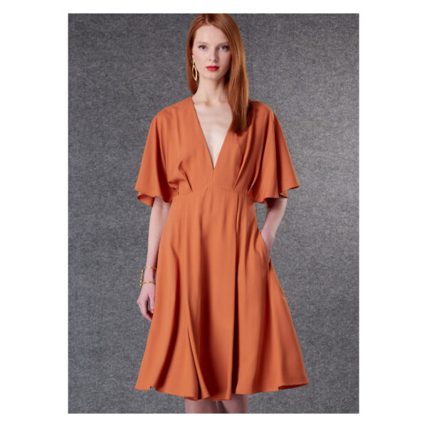 Vogue Schnittmuster V1801 - Kleid - Sommerkleid - weiter Arm - 2 Längen – Bild 3