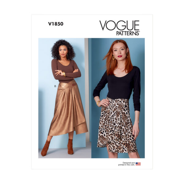 Vogue Schnittmuster V1850 - Wickelrock mit Sattel - zwei Längen