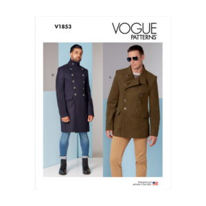 Vogue Schnittmuster V1853 - Herrenjacke - Doppelreiher - Kurzmantel