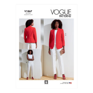 Vogue Schnittmuster V1867 - Hosenanzug - Blazer - schmale Hose