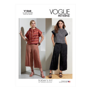 Vogue Schnittmuster V1868 - Hose - Hosenrock und Top