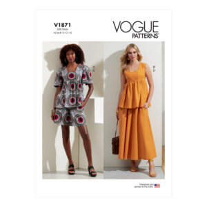 Vogue Schnittmuster V1871 - Rock und Bluse - 2 Kombinationen