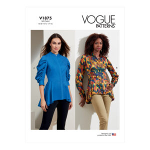 Vogue Schnittmuster V1875 - Bluse - mit Schösschen und Puffärmel
