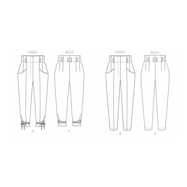 Vogue Schnittmuster V1848 - schmale Hose mit hohem Bund – Bild 7