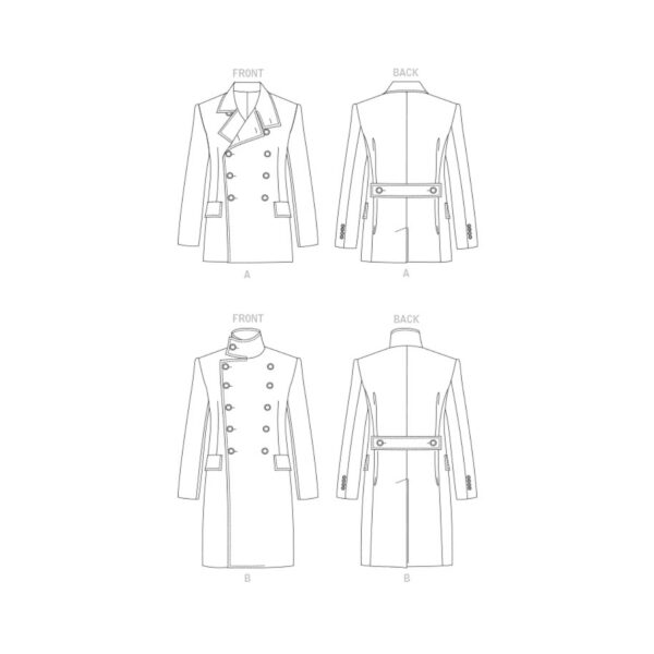 Vogue Schnittmuster V1853 - Herrenjacke - Doppelreiher - Kurzmantel – Bild 9