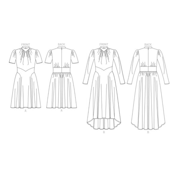 Vogue Schnittmuster V1862 - elegantes Kleid - mit Schärpeneinsatz vorn – Bild 8