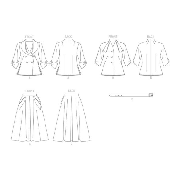 Vogue Schnittmuster V1863 - Bluse und Rock - Vintage 1949 – Bild 5