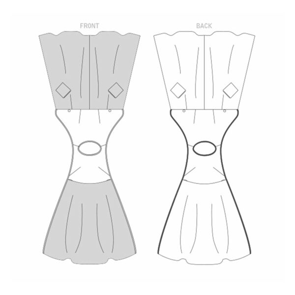 Vogue Schnittmuster V1864 - schlichtes Sommerkleid - Schürzenkleid - Vintage 1953 – Bild 5