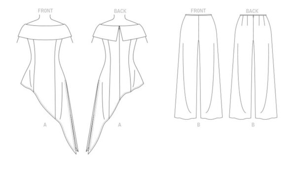 Vogue Schnittmuster V1869 - Hose mit ausgefallenem Oberteil – Bild 5
