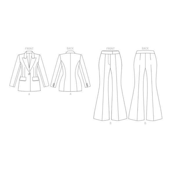 Vogue Schnittmuster V1870 - Hosenanzug - Business Anzug – Bild 7