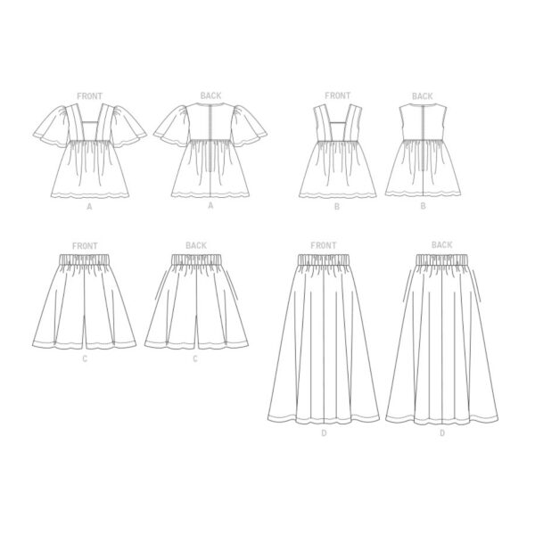 Vogue Schnittmuster V1871 - Rock und Bluse - 2 Kombinationen – Bild 9