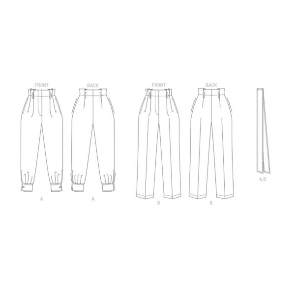 Vogue Schnittmuster V1873 - Sommerhose mit hohem Bund – Bild 5