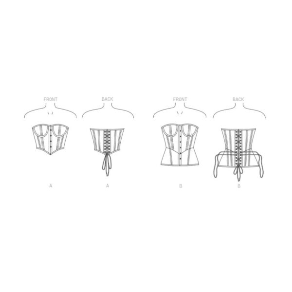 Vogue Schnittmuster V1876 - Corsage - Korsett - Sommereleganz – Bild 8