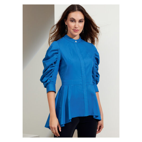 Vogue Schnittmuster V1875 - Bluse - mit Schösschen und Puffärmel – Bild 2