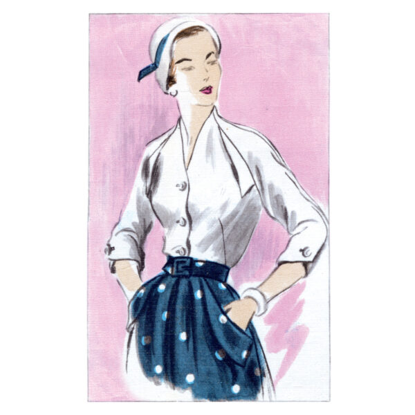 Vogue Schnittmuster V1863 - Bluse und Rock - Vintage 1949 – Bild 3