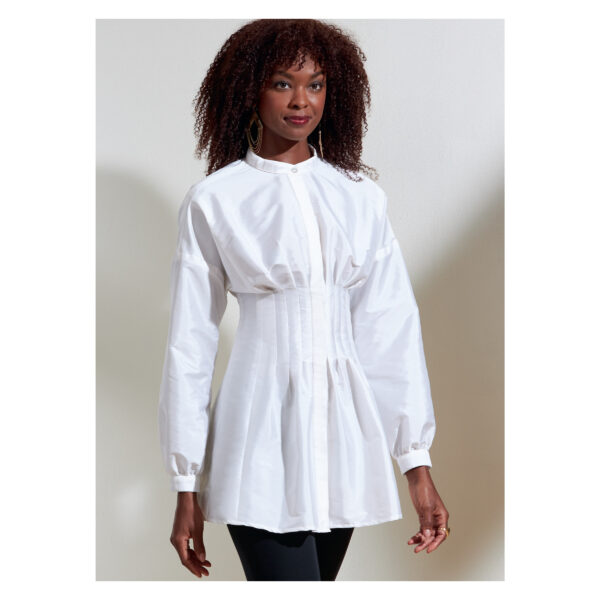 Vogue Schnittmuster V1874 - Bluse - stark tailliert - Langarm oder Kurzarm – Bild 3