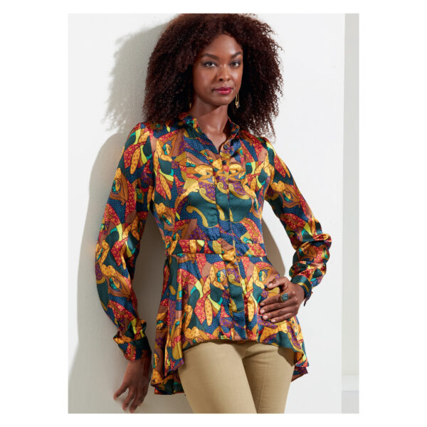 Vogue Schnittmuster V1875 - Bluse - mit Schösschen und Puffärmel – Bild 3